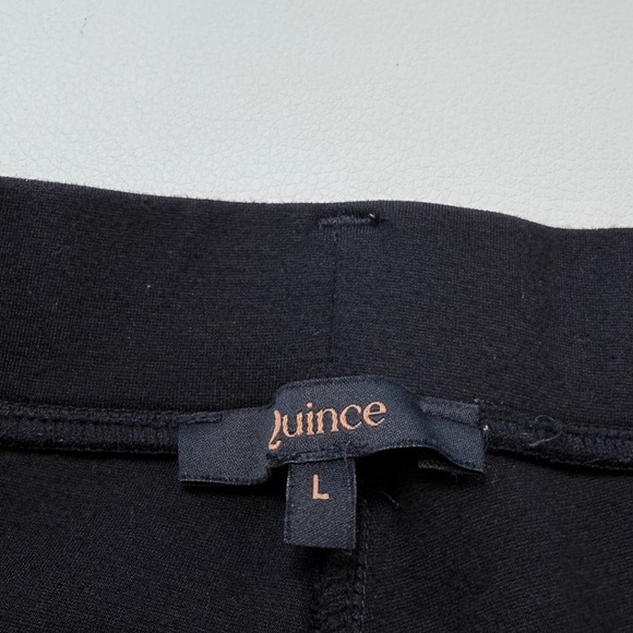 Quince Ultra Stretch Ponte Straight Leg Pull On Ankle Pants Large Black Work - Picture 4 of 5